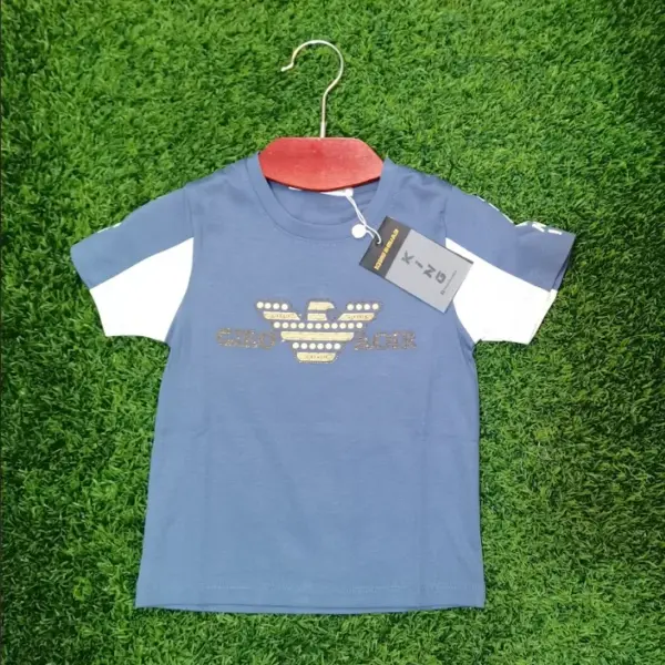 Kids Grey Printed T-Shirt