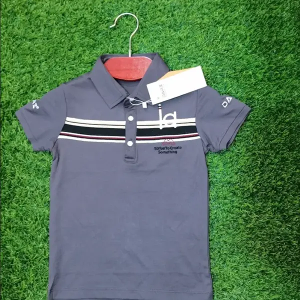 Kids Grey Polo T-Shirt