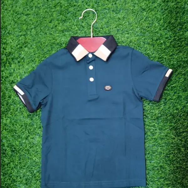 Kids Teal Blue Polo T-Shirt