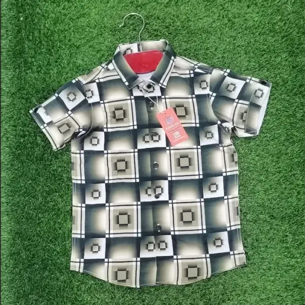 Kids Geometric Design Short Shirt