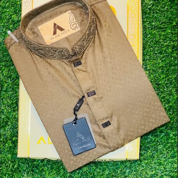 Off-White Embroidered Panjabi