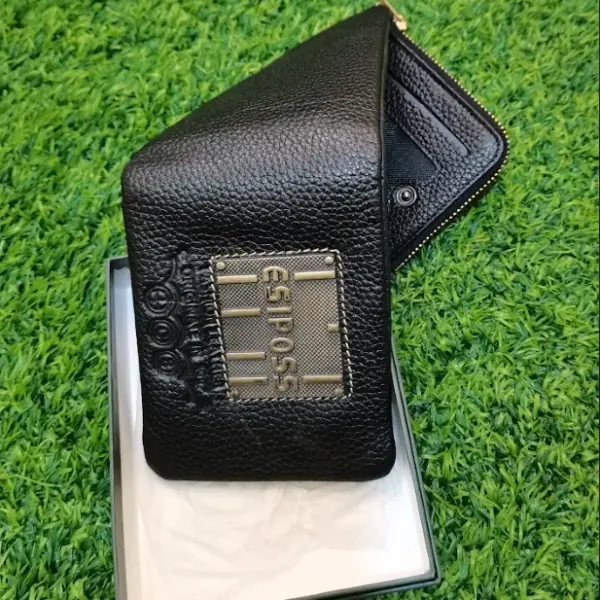 Textured Black Men Wallet
