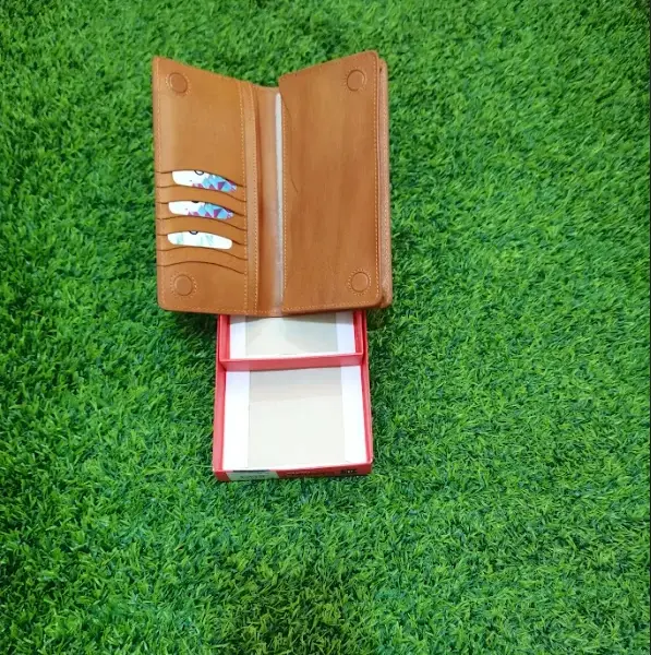 Classic Brown Button Wallet