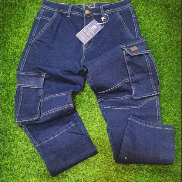 Navy Blue Cargo Mobile Pant