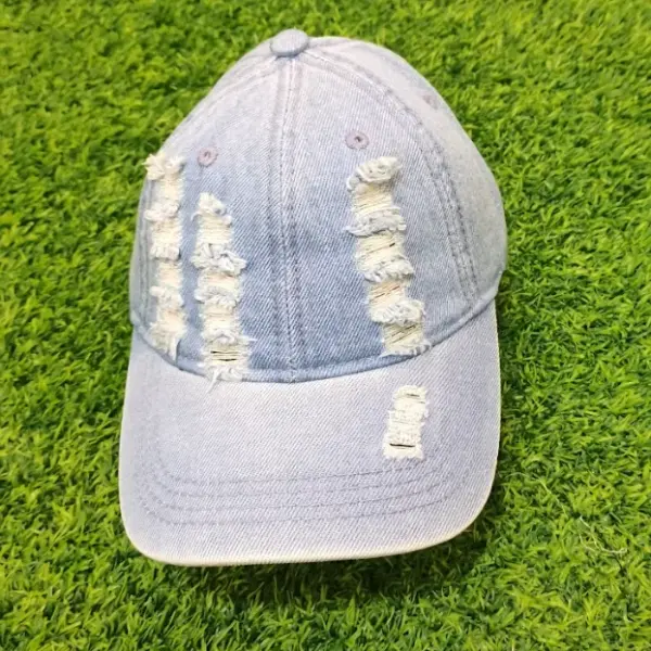 Light Blue Distressed Cap