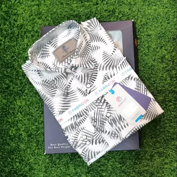 Leaf Print Casual Shirt